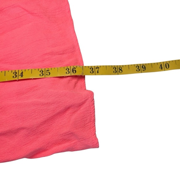 Lilly Pulitzer Neon Coral Pink Sun Ray Babydoll Dress Gold Crochet Party‎ Small - Picture 9 of 9